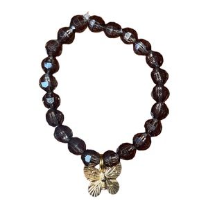 🦋Black beaded butterfly bracelet🦋